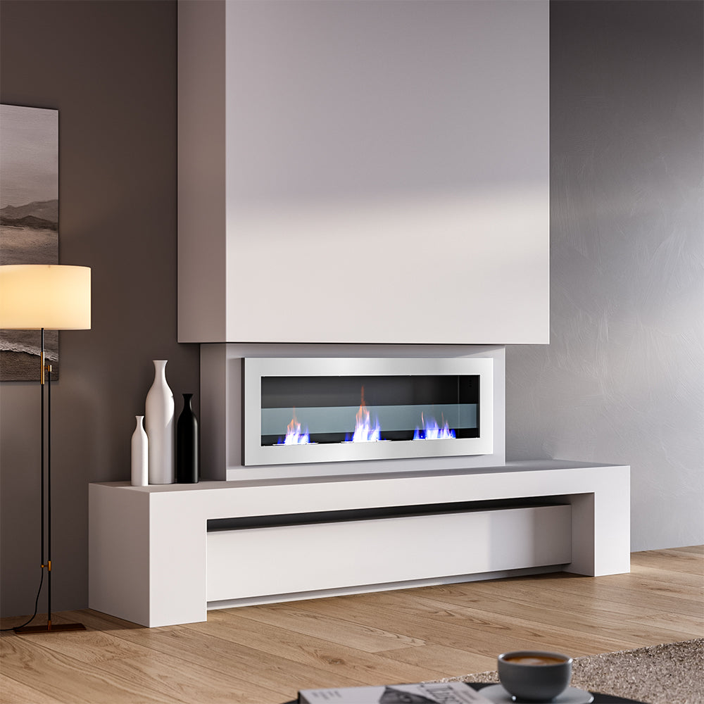 Stainless Steel Wall Mount Bioethanol Fireplace Insert