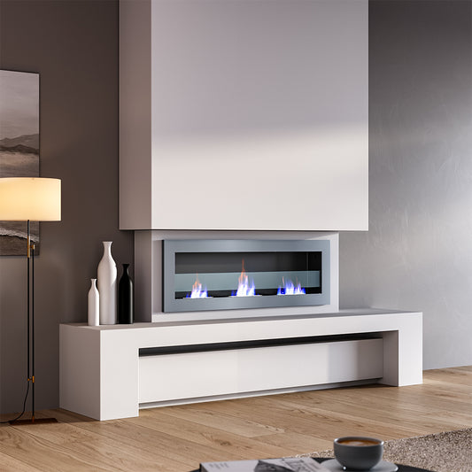 Stainless Steel Wall Mount Bioethanol Fireplace Insert