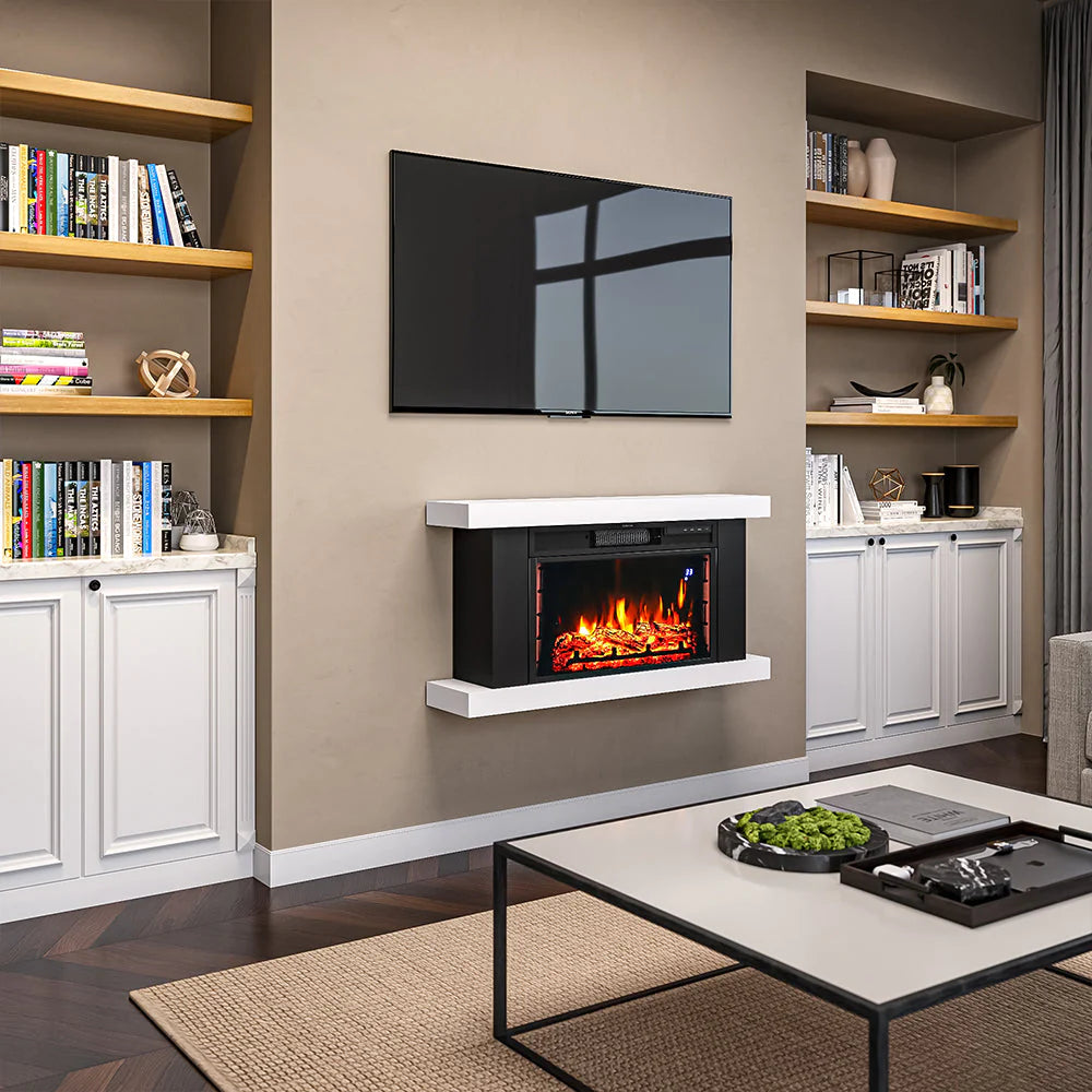 30 Inch Brick Frame Wall Mounted Electric Fireplace