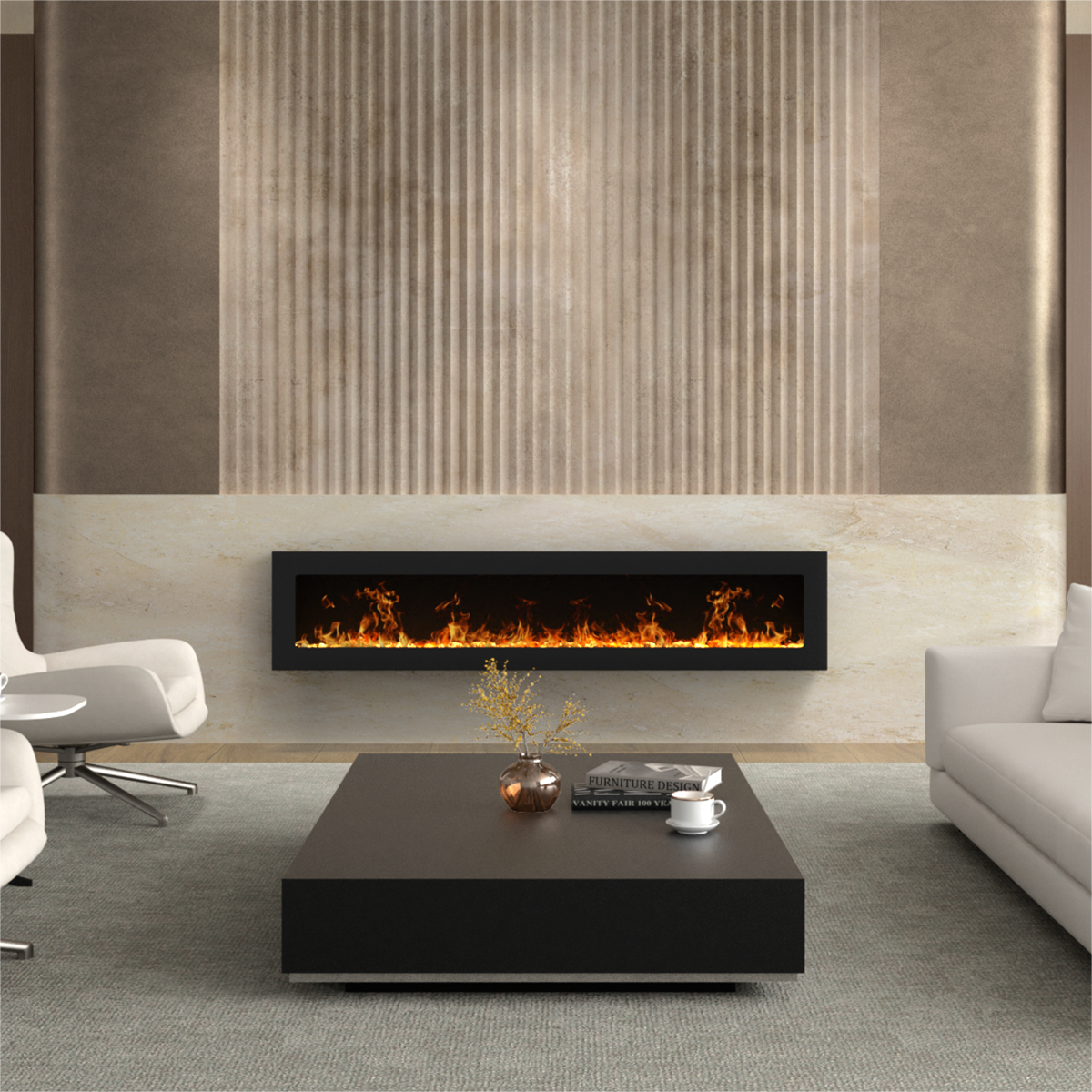 wall mounted modern electric fireplace