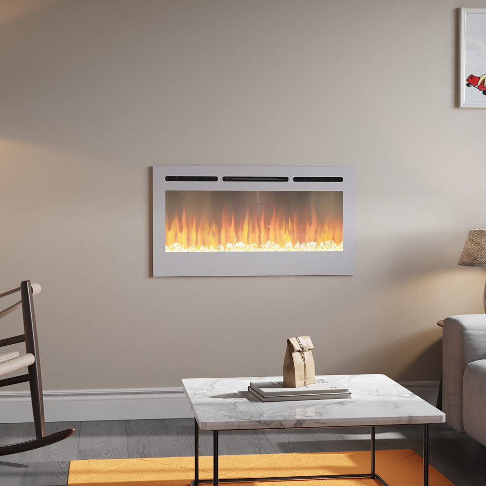 2000w Media Wall Fireplace with Realistic LED Flames