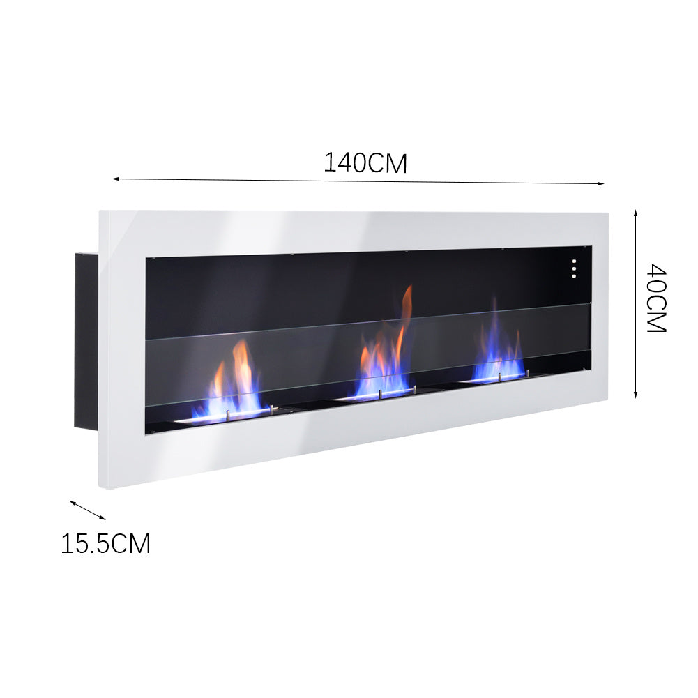 55 Inch Modern Wall Mounted Bio Ethanol Fireplace