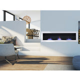 55 Inch Modern Wall Mounted Bio Ethanol Fireplace