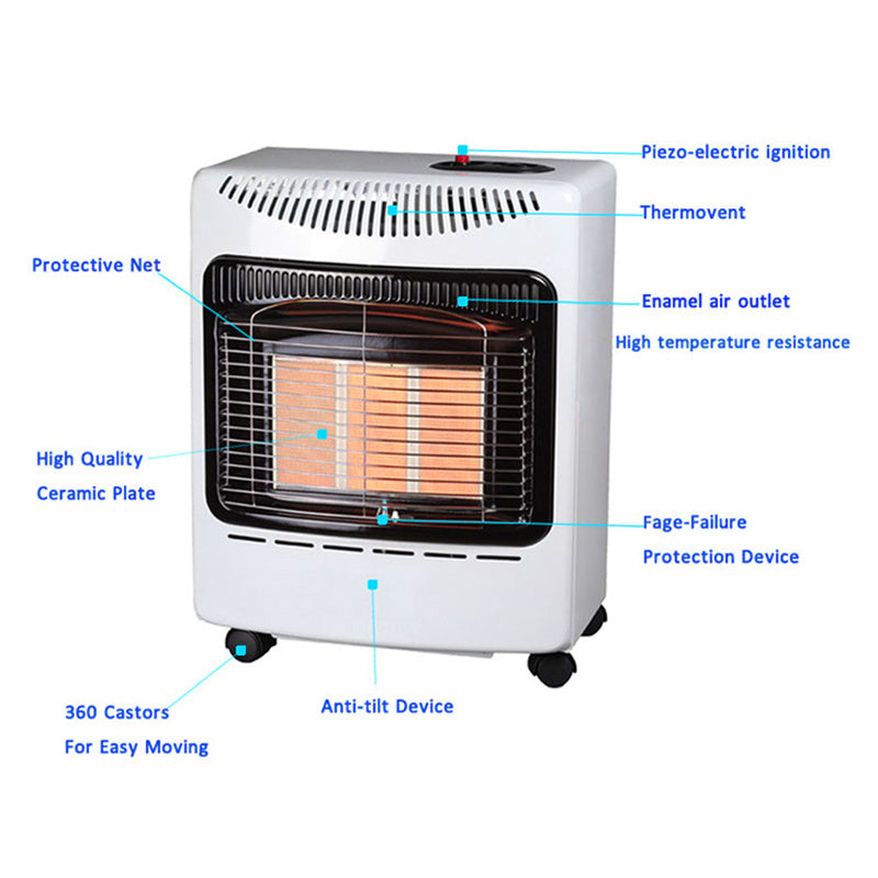 Portable Indoor White Ceramic Gas Heater