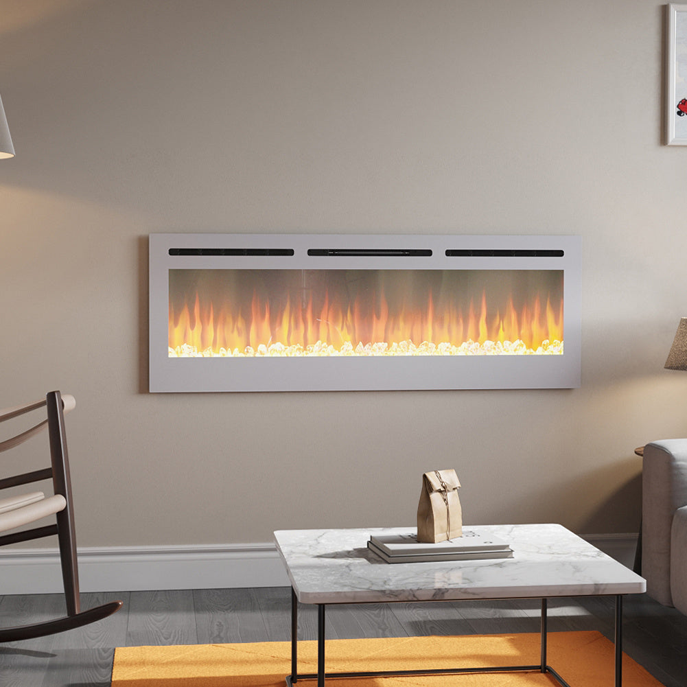 2000w Media Wall Fireplace with Realistic LED Flames