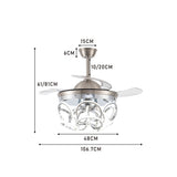 Aluminum 42 Inch Ceiling Fan with Light and Remote Control