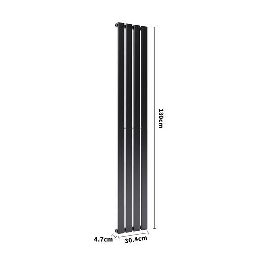 6ft Vertical Single Panel Radiator Anthracite Space Heater
