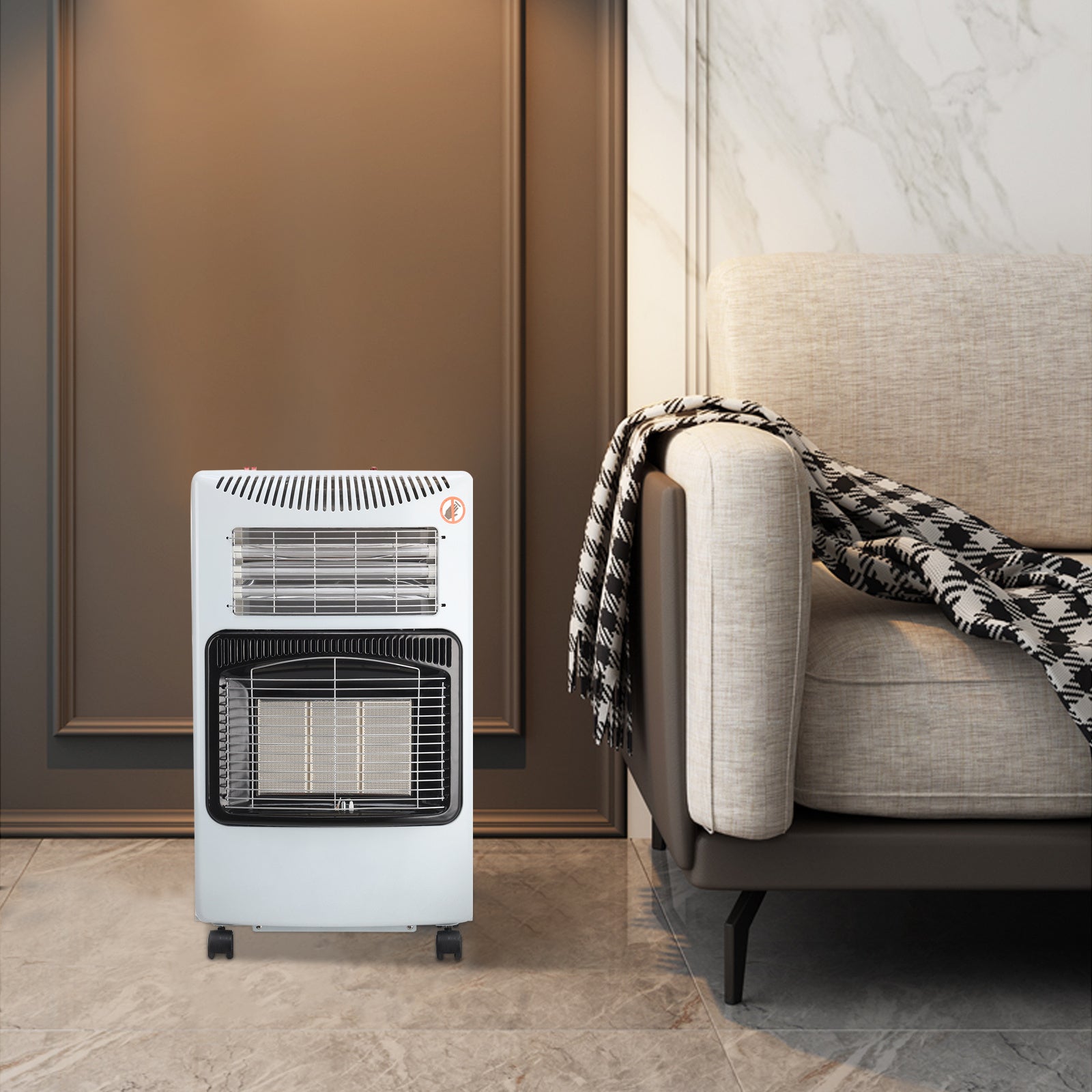 Indoor Mobile Black Gas Heater Ceramic Piezo Butane – Smallbee UK