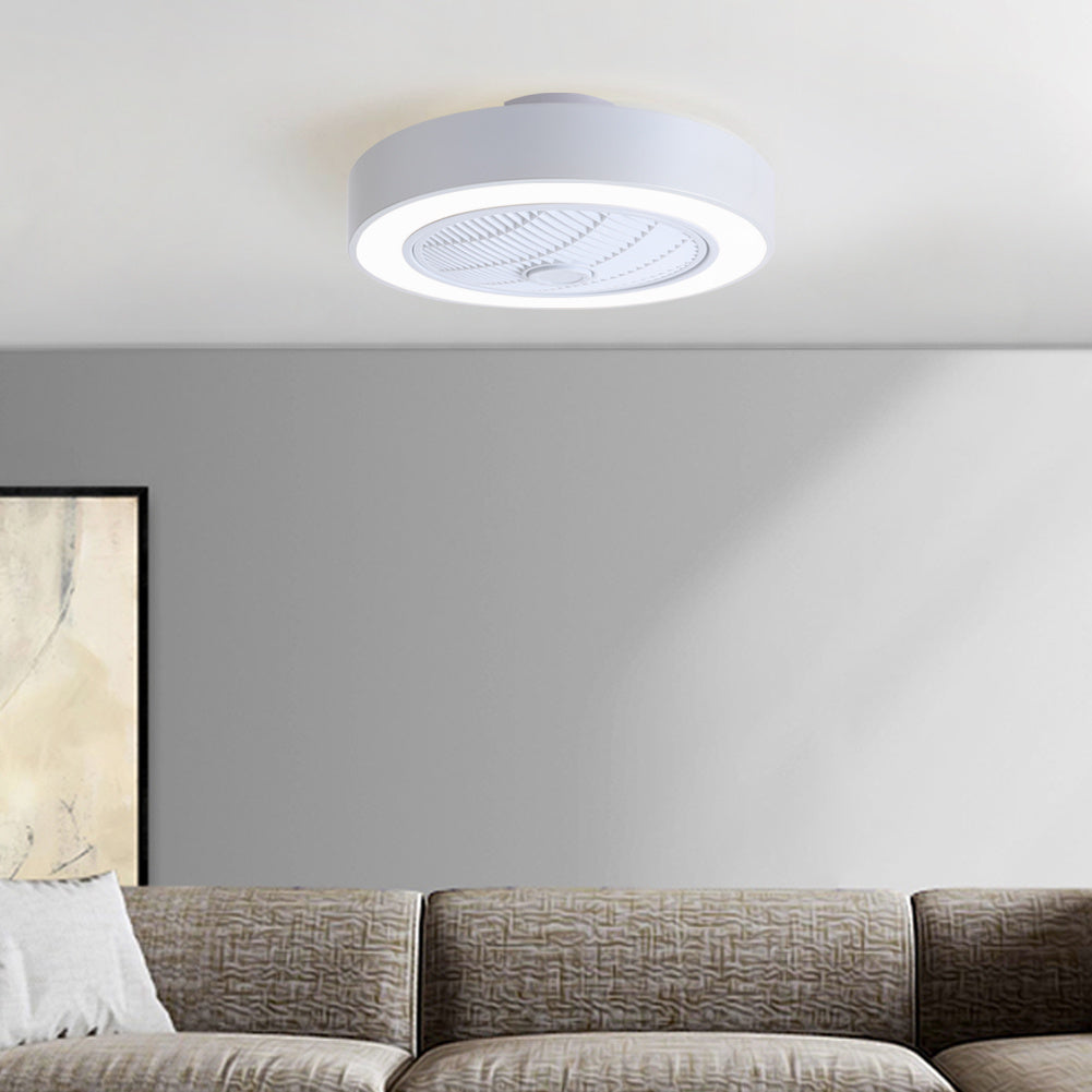 Round Acrylic LED Ceiling Light Fan Remote Control