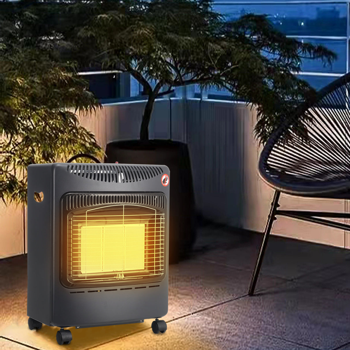 Compact and Portable Indoor Black Ceramic Gas Heater