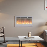 2000w Media Wall Fireplace with Realistic LED Flames