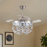 Aluminum 42 Inch Ceiling Fan with Light and Remote Control