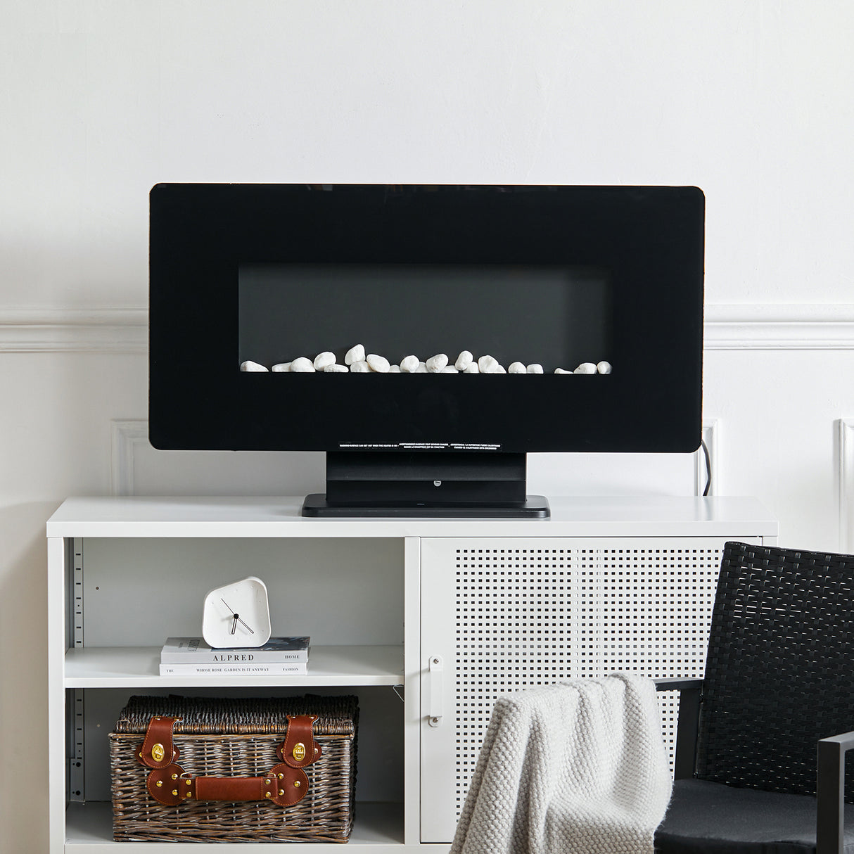 42 Inch Curved Screen Electric Fireplace with 7 Colours