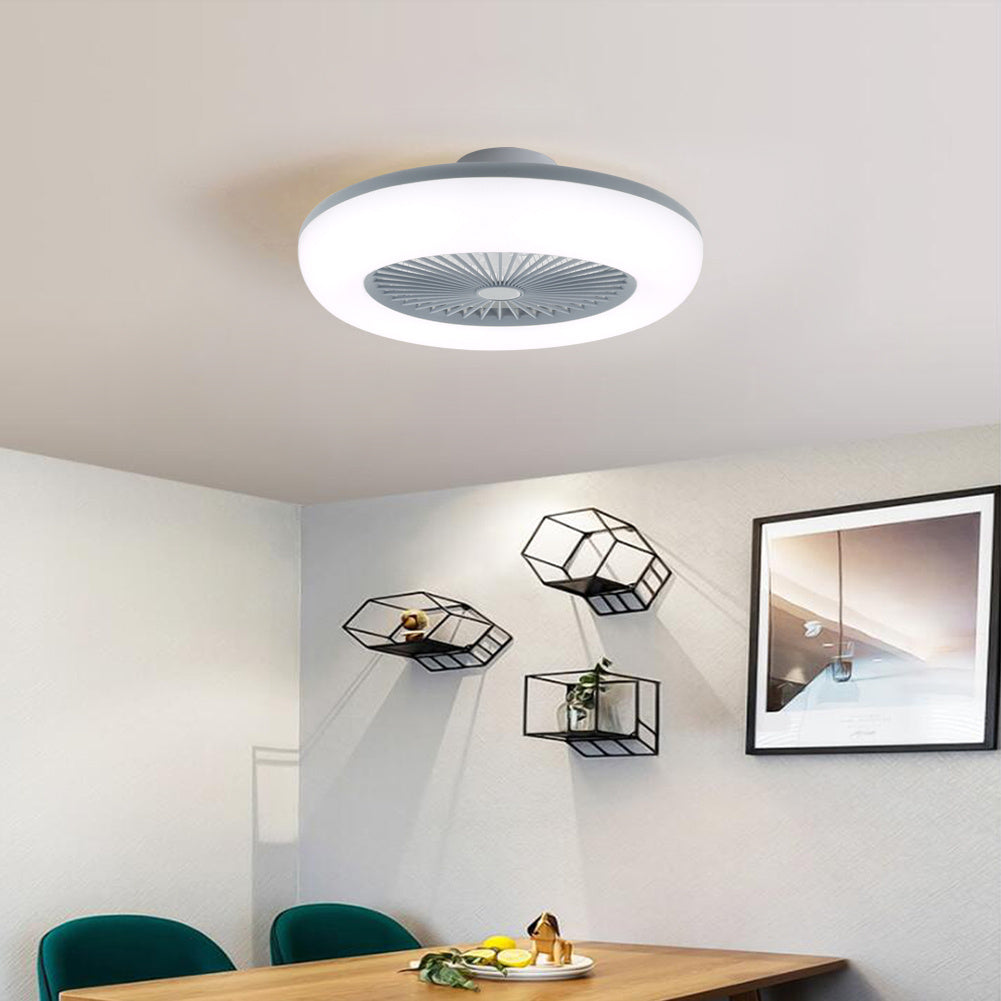 Round Acrylic LED Ceiling Light Fan with Remote Control