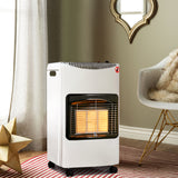 Indoor/Outdoor White Ceramic Gas Heater with Wheels