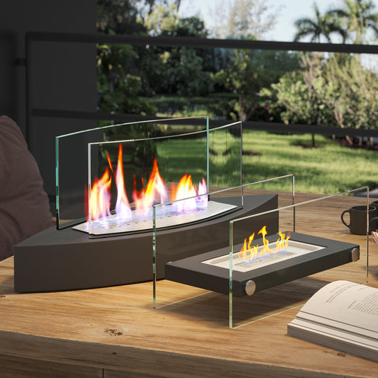Tabletop Bio-Ethanol Fireplace with Flame Guard