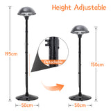 Electric Mushroom Garden Patio Heater Free Standing Outdoor&Indoor 1500W