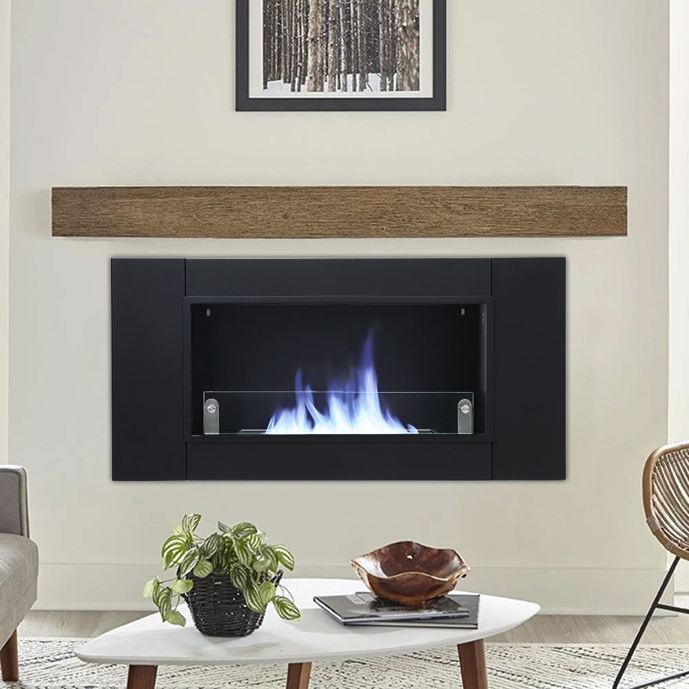 43 Inch Bio Ethanol Wall Mount Fireplace