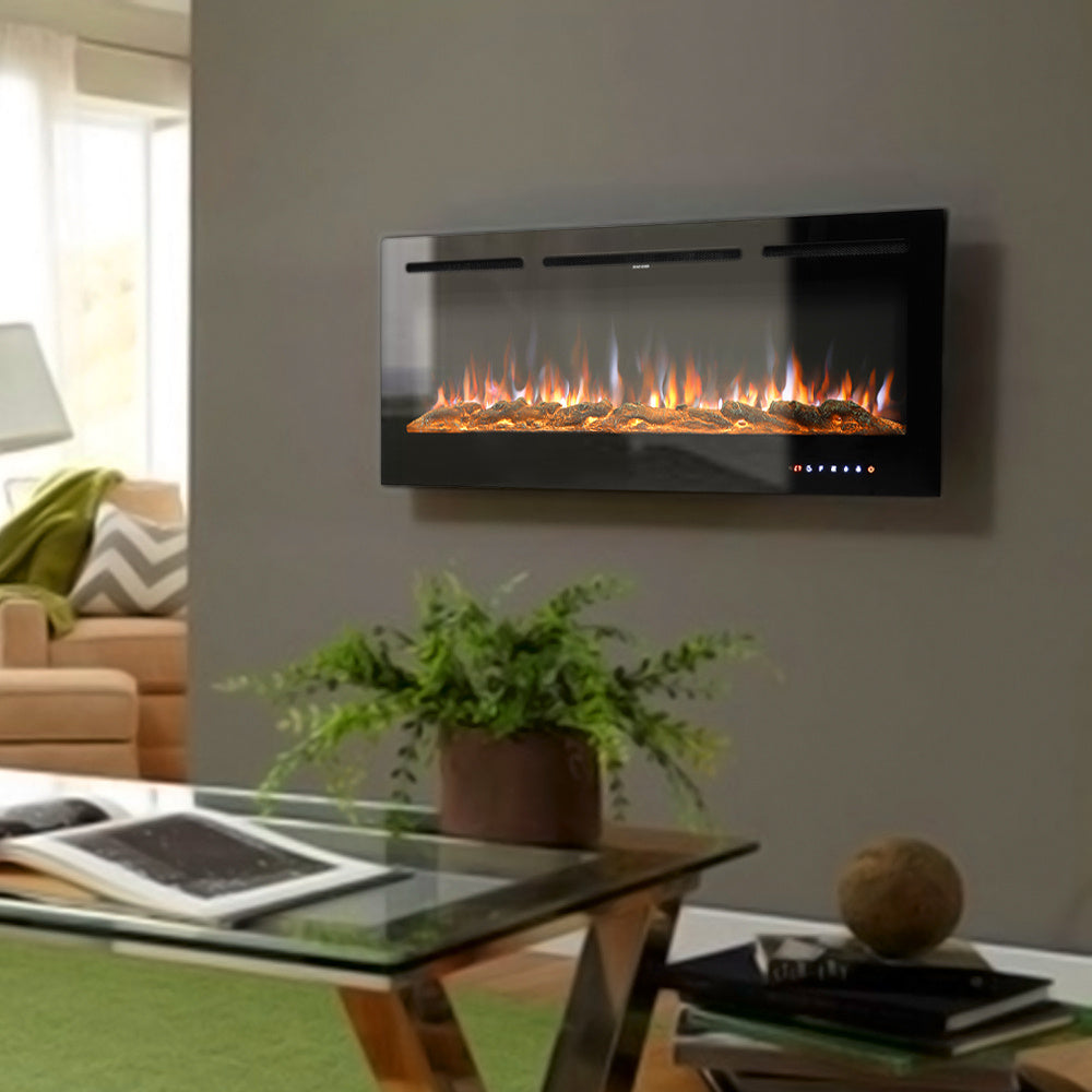 70 100 Inch Electric Fireplace Insert Large Space