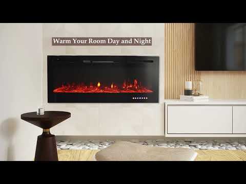 60 Inch LED Flame Effects and Remote Control Fireplace